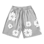 Maggie - Men's Floral Graphic Shorts with Drawstring Waist