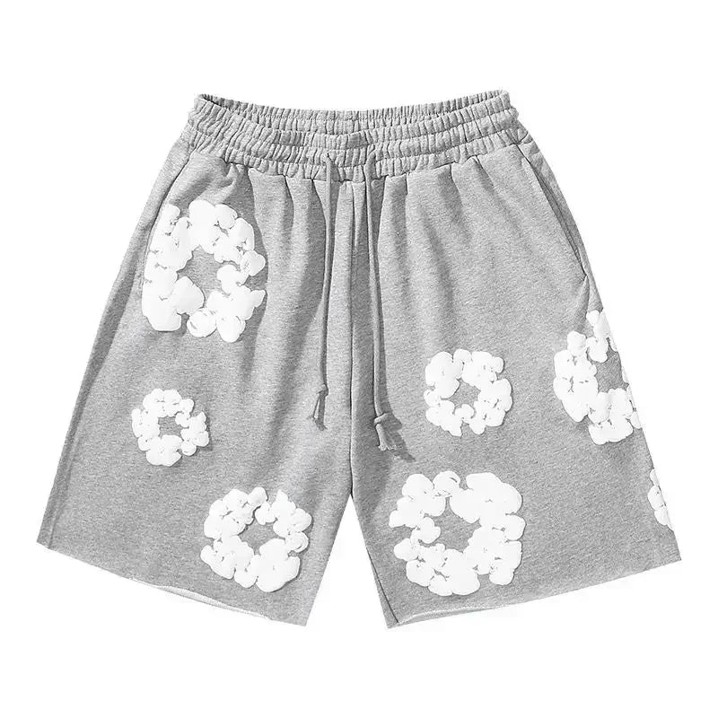 Maggie - Men's Floral Graphic Shorts with Drawstring Waist