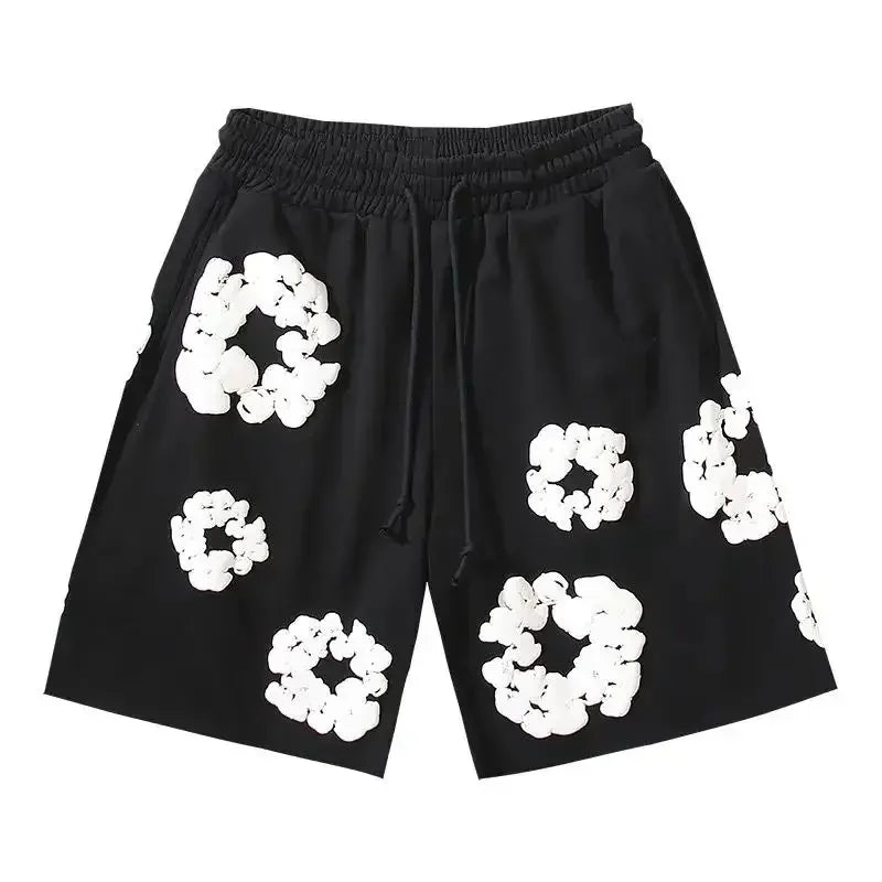 Maggie - Men's Floral Graphic Shorts with Drawstring Waist