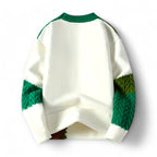 Marceau - Men's Color-Block Crewneck Sweater with Contrast Stitching
