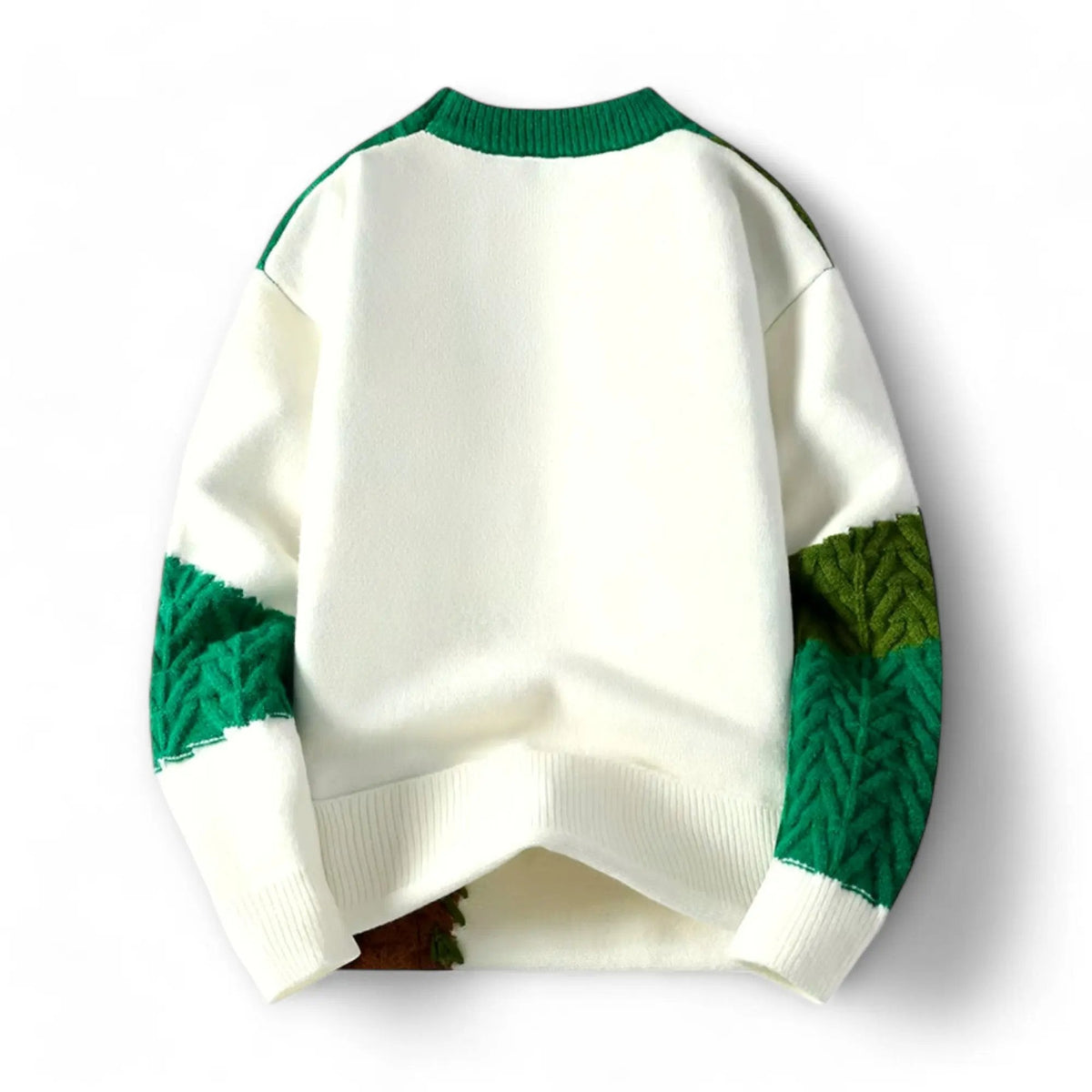 Marceau - Men's Color-Block Crewneck Sweater with Contrast Stitching