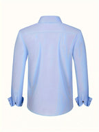Marcello - Men's Button-Front Shirt with Contrasting Cuff Detail