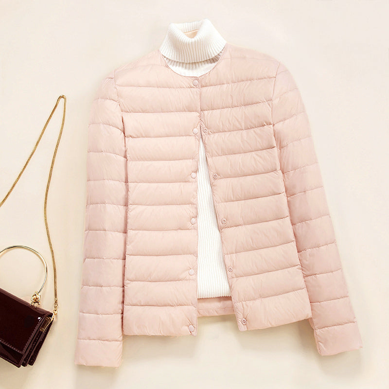 Marisol - Women's Quilted Puffer Jacket with Snap-Button Closure
