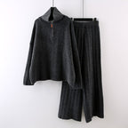 Millie - Women's Knit Sweater & Wide-Leg Pants Matching Set 3