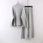 Millie - Women's Knit Sweater & Wide-Leg Pants Matching Set 4