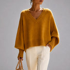Monica - Women's Oversized V-Neck Poncho Sweater 4