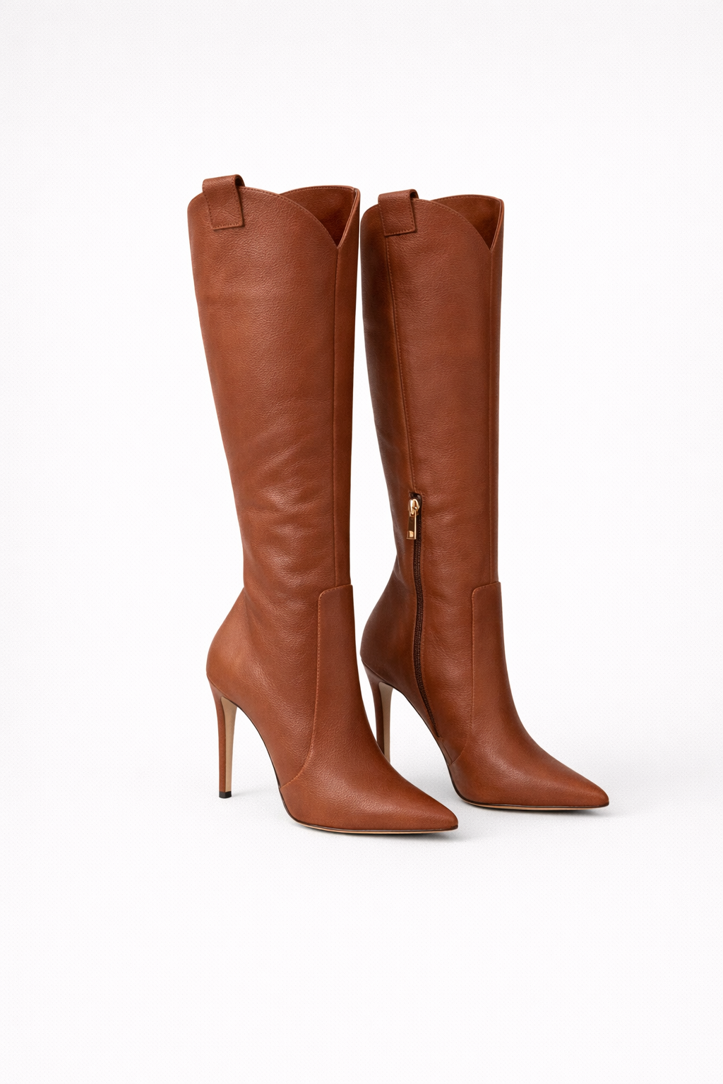 Nataly - Women's Pointed-Toe Knee-High Boots with Stiletto Heel
