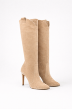 Nataly - Women's Pointed-Toe Knee-High Boots with Stiletto Heel