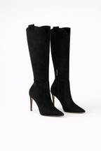 Nataly - Women's Pointed-Toe Knee-High Boots with Stiletto Heel
