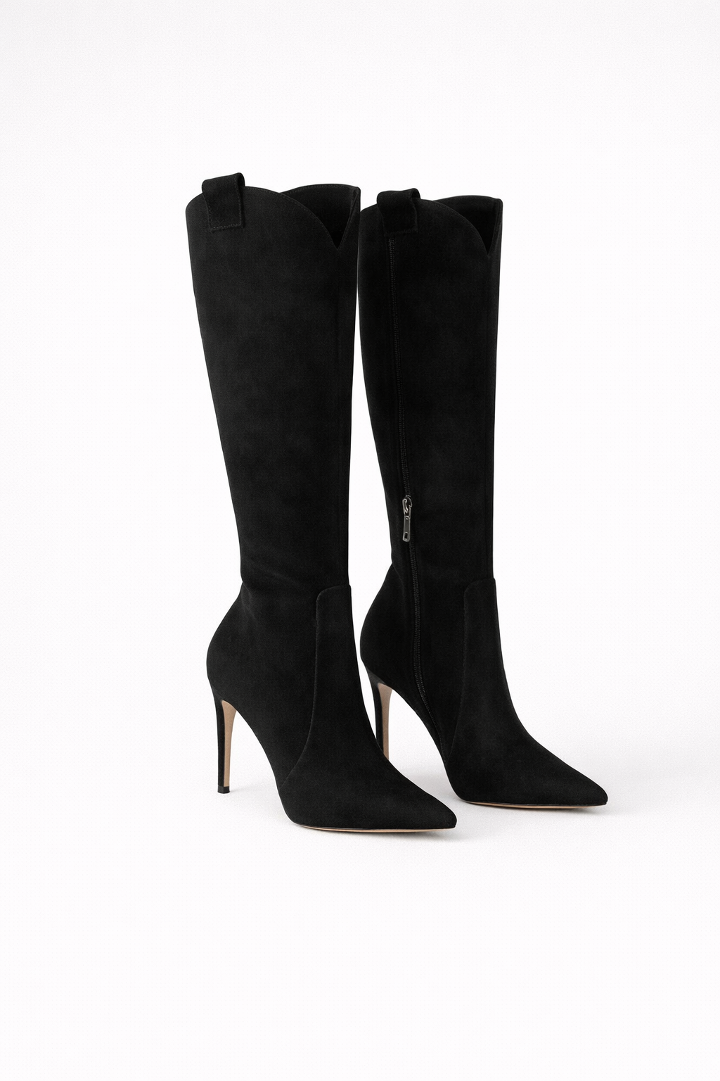 Nataly - Women's Pointed-Toe Knee-High Boots with Stiletto Heel