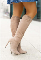 Nataly - Women's Pointed-Toe Knee-High Boots with Stiletto Heel