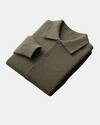 Nicholas - Men's Button-Front Merino Cardigan with Ribbed Trim