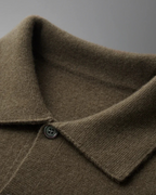 Nicholas - Men's Button-Front Merino Cardigan with Ribbed Trim