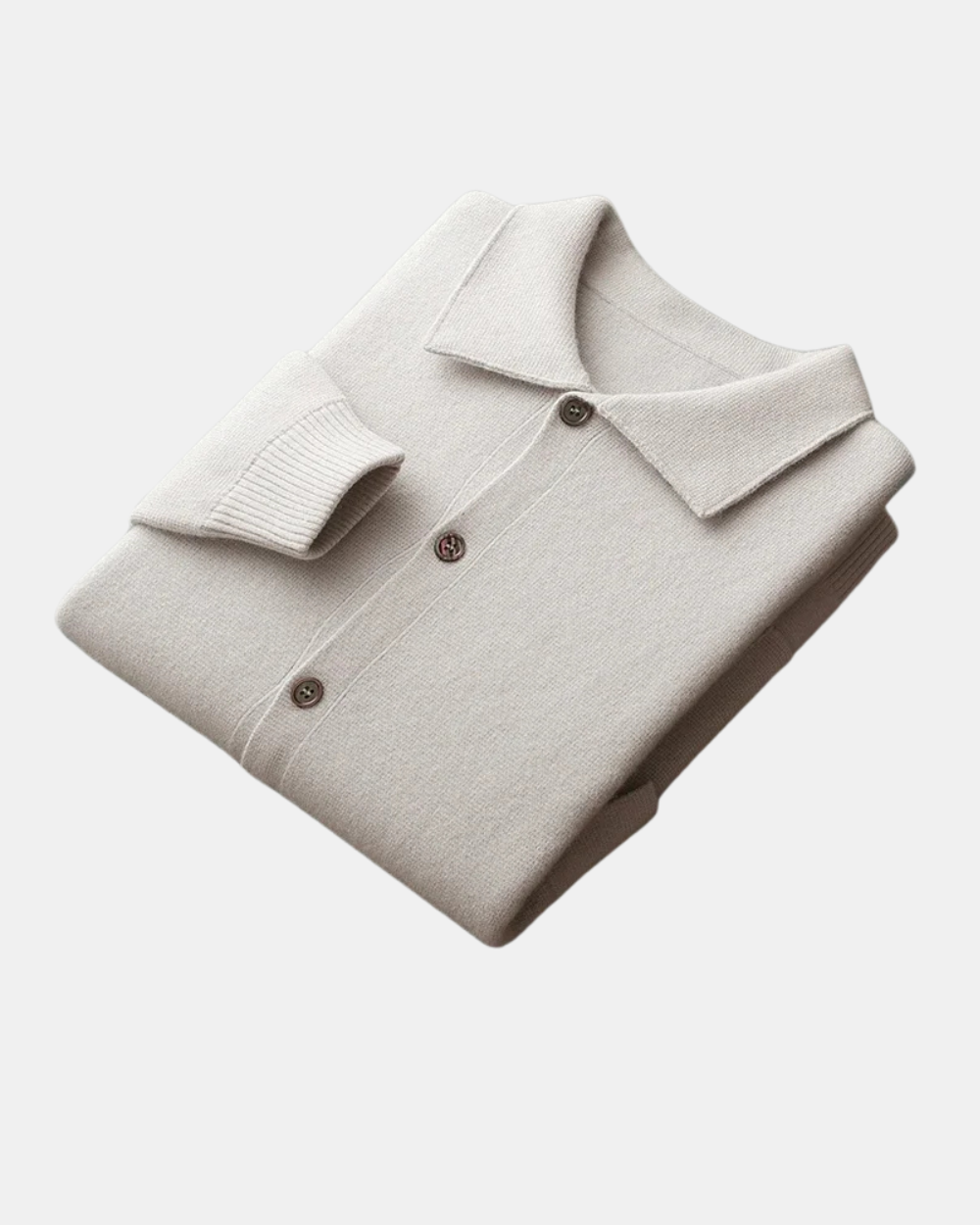 Nicholas - Men's Button-Front Merino Cardigan with Ribbed Trim