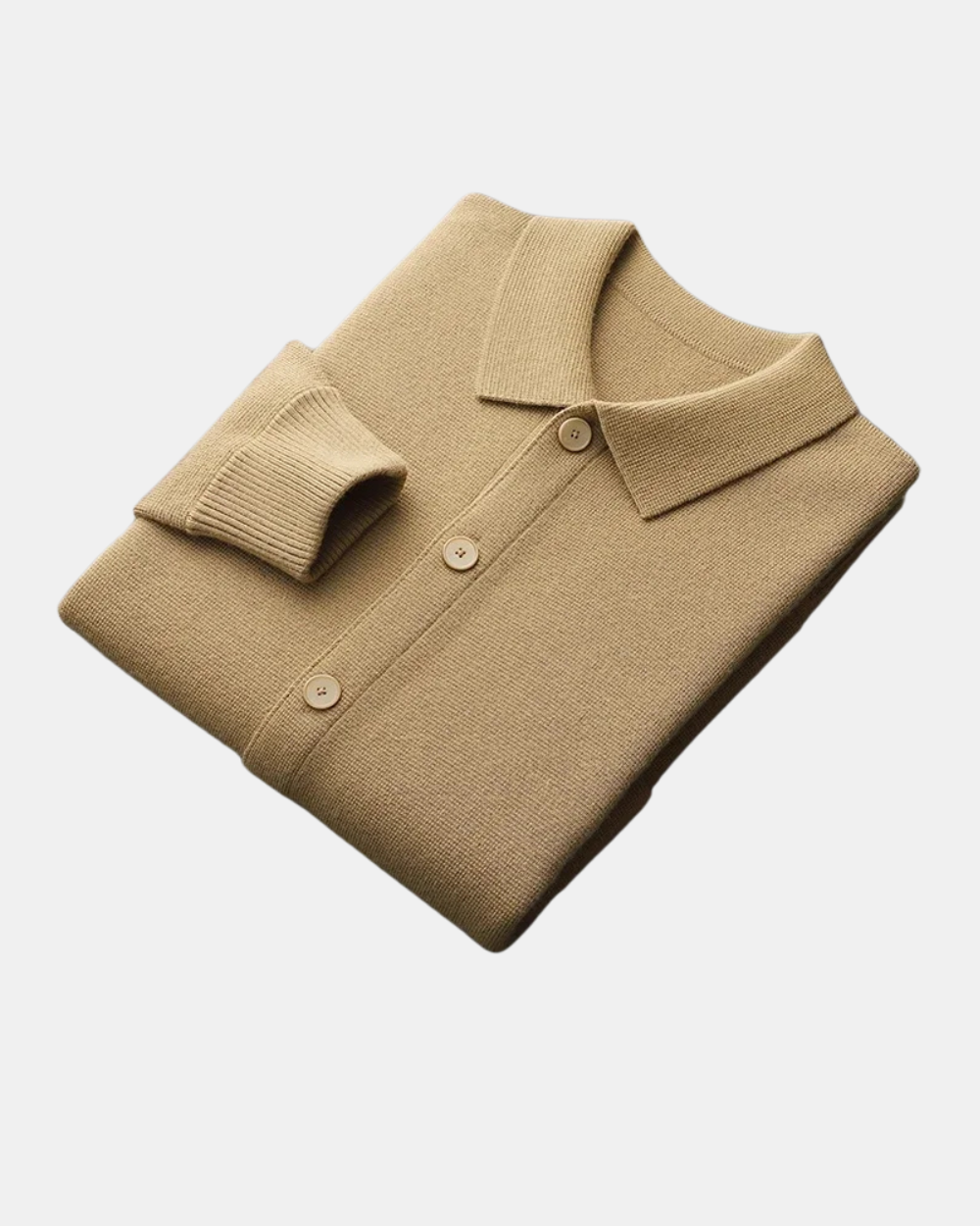 Nicholas - Men's Button-Front Merino Cardigan with Ribbed Trim