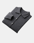 Nicholas - Men's Button-Front Merino Cardigan with Ribbed Trim