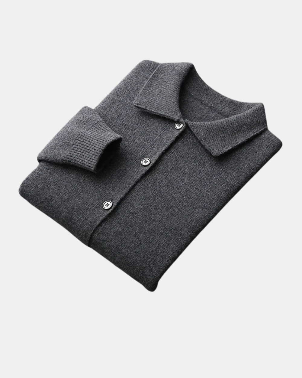 Nicholas - Men's Button-Front Merino Cardigan with Ribbed Trim