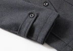 Parker - Men's Notch Lapel Wool Coat with Zip Liner