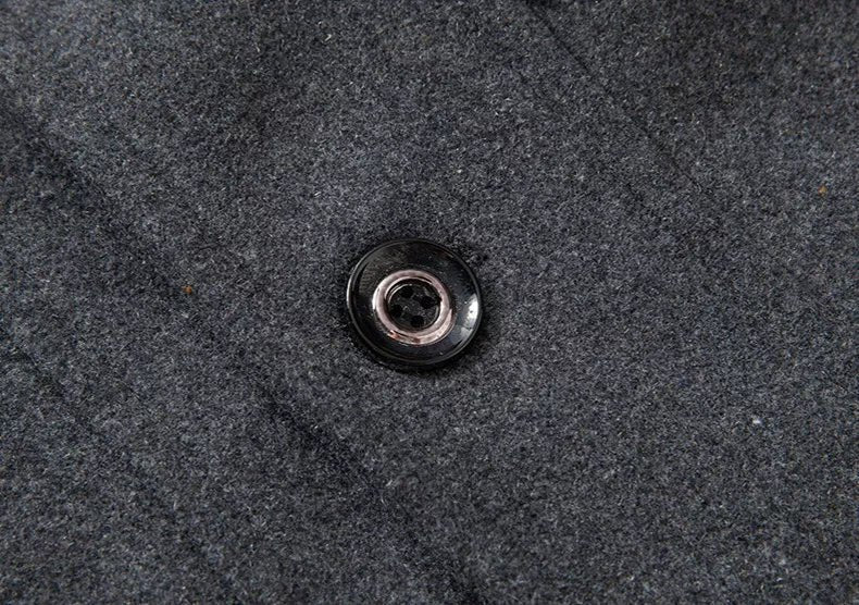 Parker - Men's Notch Lapel Wool Coat with Zip Liner