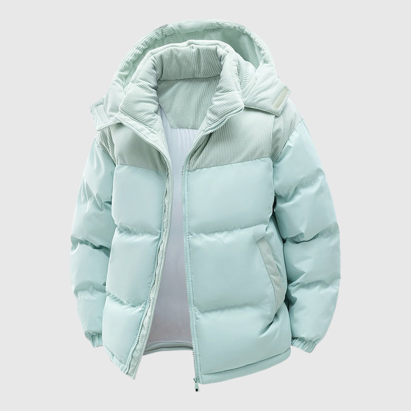 Patrick - Men's Corduroy Panel Quilted Puffer Jacket