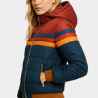 Penelope - Women's Striped Quilted Puffer Jacket