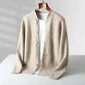 Peter - Men's Cashmere Mandarin Collar Cardigan with Toggle Closures