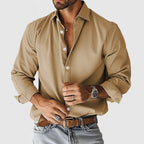 Pierce - Men's Button-Front Cotton Dress Shirt