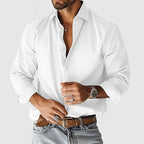 Pierce - Men's Button-Front Cotton Dress Shirt