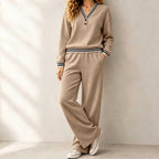 Rachel - Women's Striped V-Neck Wide Leg Matching Set 3