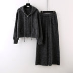 Rebecca - Women's Knit Hoodie & Wide-Leg Pants Matching Set 2
