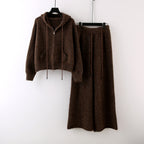 Rebecca - Women's Knit Hoodie & Wide-Leg Pants Matching Set 3