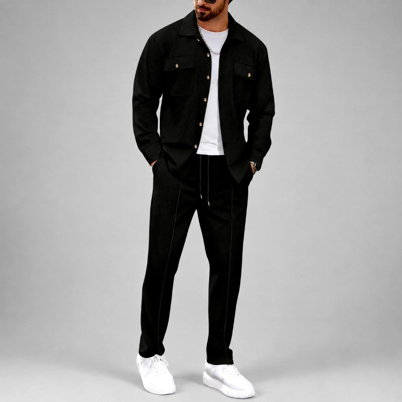 Reed - Men's Button-Up Jacket & Pants Matching Set 1