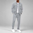 Reed - Men's Button-Up Jacket & Pants Matching Set 4