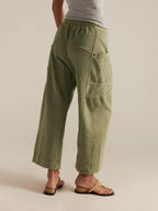 Remi - Women's Drawstring Cargo Pants with Oversized Patch Pockets