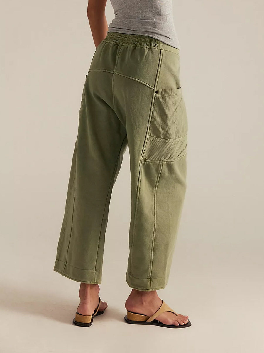 Remi - Women's Drawstring Cargo Pants with Oversized Patch Pockets