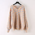 Renee - Women's Multicolor Textured Relaxed Knit Sweater 1