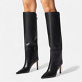 Roxane - Women's Suede-Look Knee-High Boots with Stiletto Heel