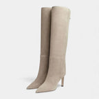Roxane - Women's Suede-Look Knee-High Boots with Stiletto Heel