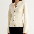 Sabrina - Women's Bell Sleeve Button-Front Knit Cardigan 1