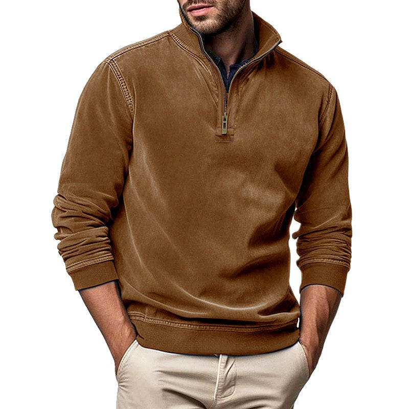 Scott - Men's Long Sleeve Quarter-Zip Sweater 8