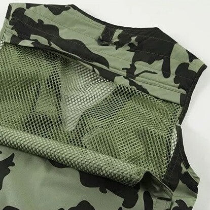Tobias - Men's Camouflage Utility Vest with Multiple Cargo Pockets