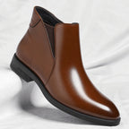 Tonny - Men's Leather Chelsea Boots with Elastic Side Gussets