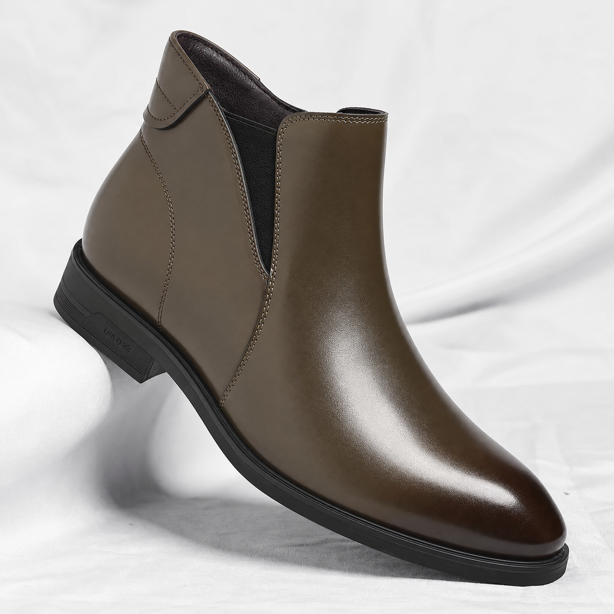 Tonny - Men's Leather Chelsea Boots with Elastic Side Gussets