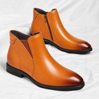 Tonny - Men's Leather Chelsea Boots with Elastic Side Gussets