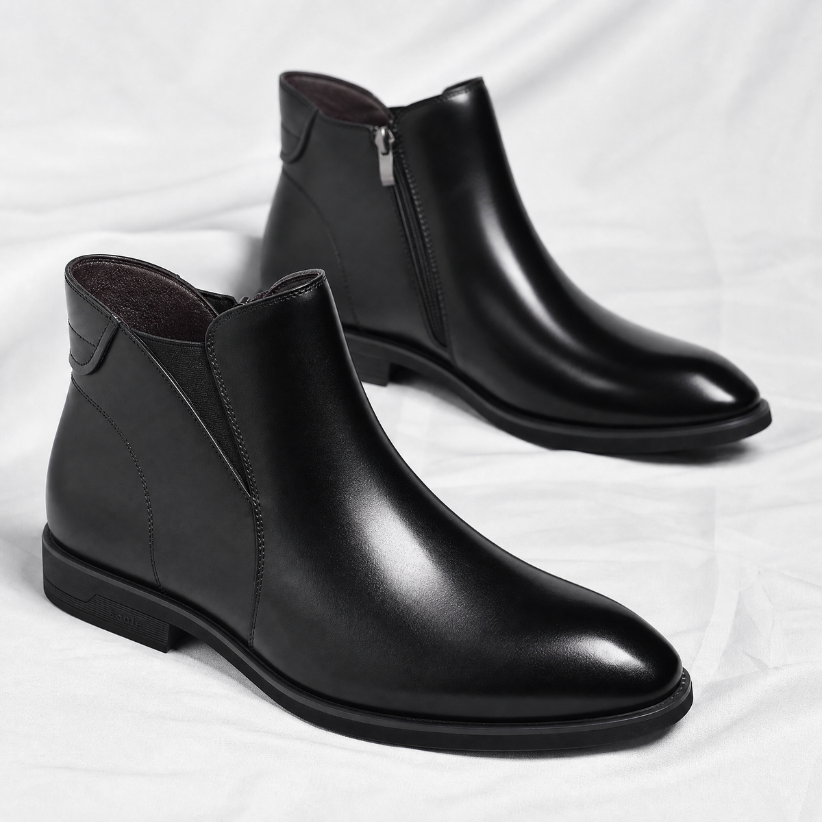 Tonny - Men's Leather Chelsea Boots with Elastic Side Gussets