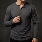Tony - Men's Henley Shirt with Buttoned Placket