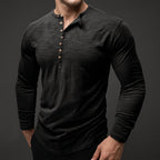Tony - Men's Henley Shirt with Buttoned Placket