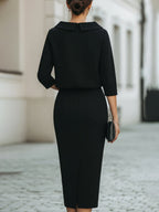 Vera - Women's Boat-Neck Cropped Top and Skirt Set