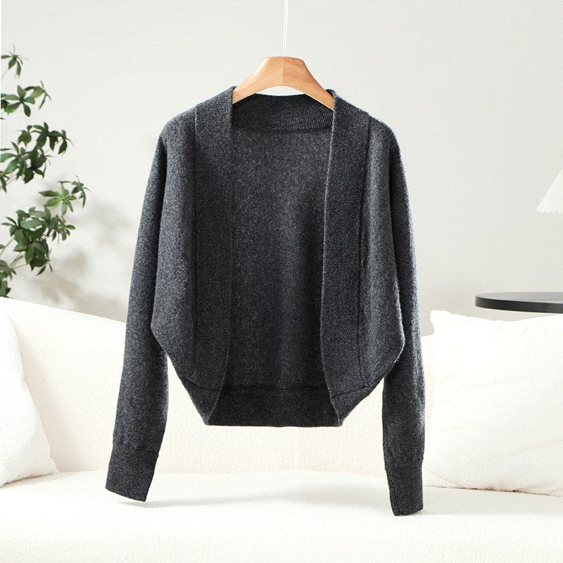 Wilhelmina - Women's Wool Batwing Oversized Cardigan 3