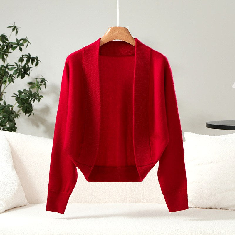 Wilhelmina - Women's Wool Batwing Oversized Cardigan 4